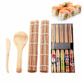 Miniatyrbild 1 av 8: Bambus Sushi Maker-set med Rullmatta, Kniv, Sked & Stickor för Hembruk, Lätt att Göra Perfekta Sushirullar, Miljövänligt Hållbart Set
