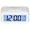 Miniatyrbild 1 av 8: Stor Digital Väckarklocka med LED-Display, Elektroniskt Nattljus, Snooze-Funktion, Väckarklocka för Sovrum, Hemmakontor, Vit