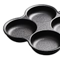Miniatyrbild 4 av 8: Gjutjärnspanna för ägg, 4 koppar, anti-klibb, non-stick, för induktion och gasspis, jämn värmefördelning, enkel rengöring