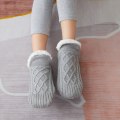 Miniatyrbild 2 av 5: Vinter Fuzzytofflor Super Mjuka Varma Mysiga Fluffiga Fleece-strumpor Inomhus Golv Halksäkra Termiska Strumpor Black EU43-45