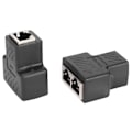 Miniatyrbild 6 av 8: 2-vägs RJ45 Ethernet-delare 1 till 2 vägar Ethernet-switch för router TV-box dator videokamera, 2-pack RJ45 Ethernet-förlängare