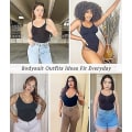 Miniatyrbild 3 av 4: Ultra Bekväm Kroppsshaper, Kvinnors Formgivande Bodysuit Magkontroll Shapewear Sömlös Kroppsshaper Tanga Justerbara Remmar, Botao 3XL