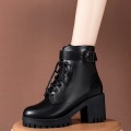 Miniatyrbild 2 av 10: Damskor Höga Klackar Vinter Ljusbrun Chunky Platform Sock Boots Skor Kvinnor Mitten-Vaden Tjock Klack Booties Storlek 38