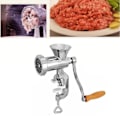 Miniatyrbild 5 av 8: Manuell Köttkvarn med Handvev - Kök Maskin i Aluminiumlegering för Kött & Grönsaksmalning, Effektiv & Enkel att Använda