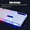 Miniatyrbild 5 av 8: LED Gaming Keyboard och Mus Combo, Bakgrundsbelyst LED Keyboard och Mus Set, Hållbar Fast Design, Färgglada Glödande Ljus för Datorspeltillbehör