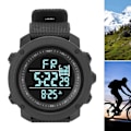 Miniatyrbild 4 av 8: Vattentät Multifunktionell Utomhus LCD-Klocka Digital Armbandsur för Löpning Cykling Bergsklättring Fritidsaktivitet Svart Färg Sport Tracker