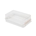 Miniatyrbild 1 av 4: Transparent Plastburk för Smör med Tätande Lock för Enkel Skärning - Multifunktionell Förvaring för Smör