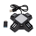 Miniatyrbild 1 av 8: PS4 Switch PS3 Xbox One Tangentbord Mus Konverter USB-adapter för Spel, Svart, Universal Kompatibilitet med PS4, Switch, PS3 och Xbox One