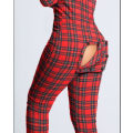 Miniatyrbild 2 av 6: Lingerie Jumpsuit med Bakficka för Kvinnor Onesie Pyjamas Bakåtknappad Bodycon Nattkläder Vuxna Onesies Combinaison Pyjama Femme Apple XL