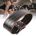 Miniatyrbild 4 av 8: Rött Läder Powerlifting Viktlyftningsbälte, Justerbart Midjebälte för Bodybuilding Fitness Träning, Skivstångsstöd, Hållbart Lädermaterial