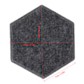 Miniatyrbild 6 av 8: Hexagon Akustikpaneler 12 st, Mörkgrå, Ljudabsorberande, Hög Densitet, Väggpaneler, 14x12x7cm, Ljudisolerande, Fasade Kanter, för Hem, Kontor, Studio