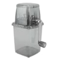 Miniatyrbild 1 av 8: Bärbar Handvevad Iskrossare 1.25L Manuell Shaved Ice Chopper för Hem, Utomhuscamping, Transparent Svart