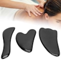 Miniatyrbild 6 av 8: Obsidian Ansiktsmassage Gua Sha Verktygssats, Bärbar Kroppsterapi Skrapbräda, Professionell Kvalitet för Facial Lymfatisk Dränering och Avkoppling