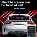Miniatyrbild 8 av 8: Professionell LED-skylt för bil 13,7x4,0 tum Vattentät Flexibel Programmerbar LED-matrispanel för bilfestdekorationer