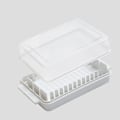 Miniatyrbild 2 av 4: Transparent Plastburk för Smör med Tätande Lock för Enkel Skärning - Multifunktionell Förvaring för Smör