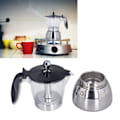 Miniatyrbild 4 av 8: 6-Kopps Koka-Kaffe Maker Klar ABS Moka Kanne Rostfritt Stål Kaffe Maker för Hemmakontor