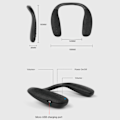 Miniatyrbild 3 av 8: Trådlös Halsband Bluetooth-högtalare, Lätt Bärbar Utomhus Högtalare för Hemmet med Lång Batteritid, Vattentät och Svettbeständig Design