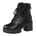 Miniatyrbild 1 av 10: Damskor Höga Klackar Vinter Ljusbrun Chunky Platform Sock Boots Skor Kvinnor Mitten-Vaden Tjock Klack Booties Storlek 39
