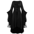 Miniatyrbild 1 av 5: Vuxen Punk Gothic Häxa Karneval Cosplay Kostym Häxa Vampyr Festklänning Halloween Black 4XL