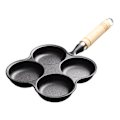 Miniatyrbild 1 av 8: Gjutjärnspanna för ägg, 4 koppar, anti-klibb, non-stick, för induktion och gasspis, jämn värmefördelning, enkel rengöring