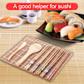 Miniatyrbild 7 av 8: Bambus Sushi Maker-set med Rullmatta, Kniv, Sked & Stickor för Hembruk, Lätt att Göra Perfekta Sushirullar, Miljövänligt Hållbart Set