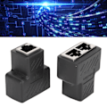 Miniatyrbild 5 av 8: 2-vägs RJ45 Ethernet-delare 1 till 2 vägar Ethernet-switch för router TV-box dator videokamera, 2-pack RJ45 Ethernet-förlängare