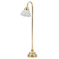 Miniatyrbild 1 av 8: Miniatyr Gulvlampa i Guld 1/12 Skala Vacker Söt Dockhuslampa, Miniatyr Möbel för Dekoration, Liten Skala Golvlampa för Dockhus Dekorationer