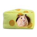 Miniatyrbild 3 av 8: Sovmousse i ostform för hamster, varm vinterbädd, grotta för små djur, mysig hamsterhustillbehör, hamsterbädd vintervärme skydd