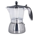 Miniatyrbild 1 av 8: 6-Kopps Koka-Kaffe Maker Klar ABS Moka Kanne Rostfritt Stål Kaffe Maker för Hemmakontor