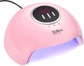 UV LED neglelampe 54W, gelnegle-tørrer med timerdisplay, autosensor, hurtig hærdning, pink