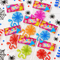 Edderkoppnett klebrige hender, 24 stk Halloween festutstyr til barn Spider Web 24
