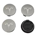 4 kpl Tesla-keskikuppeja - Pyörännavan tunnus 56mm harmaa gray