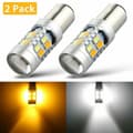 2x 1157 Dual Color Switchback 5630 6000K Hvite/Gule LED Blinklyspærer