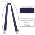Miniatyrbild 5 av 8: Axelremsväskor för handväskor Breda axelremsväskor Justerbar ersättningsbroderad handväskrem för handväskor Gunmetal Hardware-beige