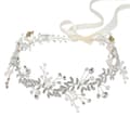Romantisk bröllopsfestaccessoar, bröllopshårvin med kristallpärlor och justerbar form, håraccessoar med silverstrass för brudhår
