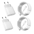 iPhone11 12 13 14 Snabbladdare, 2-pack 20W iPhone Snabbladdningsadapter med 2m USB-C till Lightning Data Sync Laddningskabel