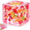 Fruktisbit Squishy Stressboll, Fruktklämisbit Squishy Leksaker, Långsamt Stigande Stresskläm Squishboll, Lindrar Ångest Sensorisk Fidget Fruit Cube