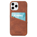 Miniatyrbillede 5 af 7: Premium Sunne Card Cover til iPhone 12 Pro Max / Cognac - SVENSK DESIGN - ÆGTE LÆDER Brun