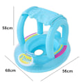 Miniatyrbillede 2 af 5: Baby Pool Float med Baldakin, oppustelig Baby Svømme Float Båd med Sikkerhedssæde Solsejl Kompatibel Baby style1