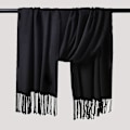Miniatyrbilde 4 av 5: Kvinners tykk, myk kashmirull pashmina sjal wrap skjerf - varm ensfarget stole