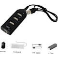 Miniatyrbillede 7 af 8: USB Hub 4-port USB-udvidelsesenhed til computere, bærbare computere, tablets, kompakt letvægts USB 2.0-udvider