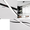 Miniatyrbilde 4 av 5: 2-lyset 80 cm LED-pendellampe i aluminium med linjedesign