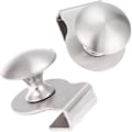 Miniatyrbilde 1 av 3: Dørhåndtak/glassklips i rustfritt stål 5-8 mm for utstillingskap, møbler, skuff, ingen boring, 2 stk