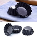 Miniatyrbillede 3 af 4: Mini Tarteforme 12 Pak Kulstofstål Runde Non-stick