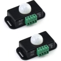 Miniatyrbillede 1 af 4: Kropsinfrarød Lyssensor, 12v/24v Pir Bevægelsessensor Switch Til Led Lysbånd Automatisk, 2 Pak
