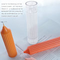 Miniatyrbillede 4 af 5: Søjlelysform Cylinder Rib Plastlysforme 6 Tommer Til Lysfremstilling DIY Håndlavede Lys