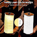 Miniatyrbillede 2 af 2: Træboglys LED 360 Graders Foldbar Organlampe Genopladelig Skrivebordslampe
