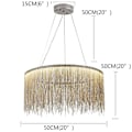 Miniatyrbillede 4 af 5: 1-lys 50 cm LED Pendellampe Design Chandelier Guld