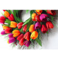 Miniatyrbillede 2 af 5: Tulipan Krans Kunstig Velkomstkrans Bryllup Hjem