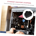 Pikkukuva 8 / 8: Ethernet päälle pois 50 kpl Verkkoportin suojukset Ethernet-keskittimen portin suojus PC-liitin Kompakti ja kannettava